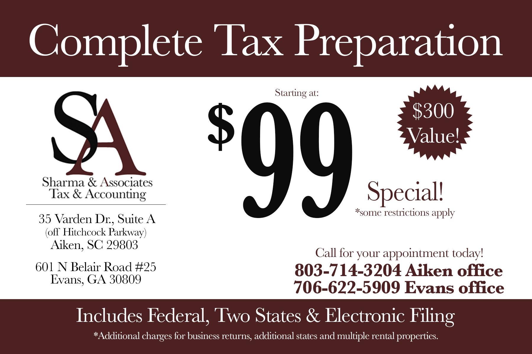 Welcome | Sharma & Associates Tax & Accounting